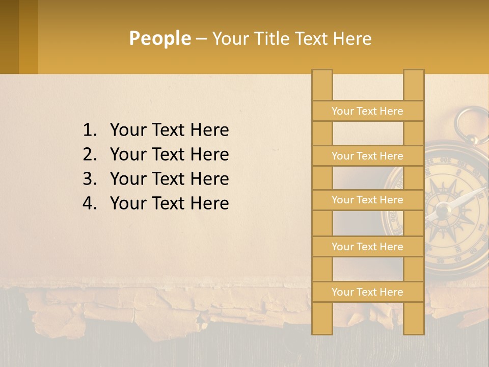 A Compass On Top Of A Piece Of Paper PowerPoint Template
