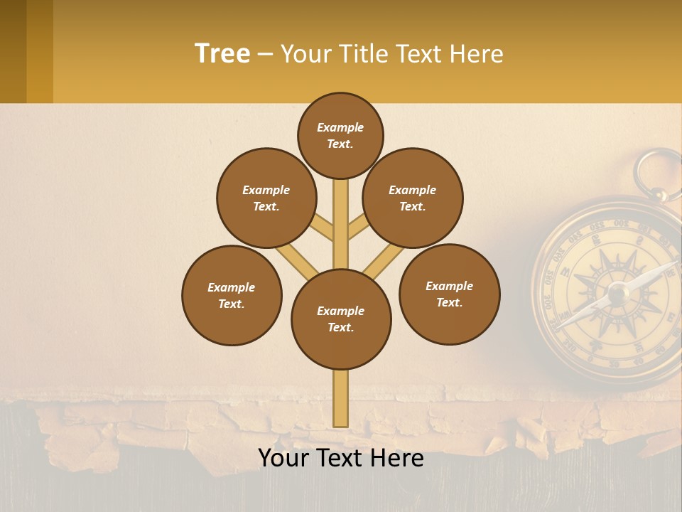 A Compass On Top Of A Piece Of Paper PowerPoint Template