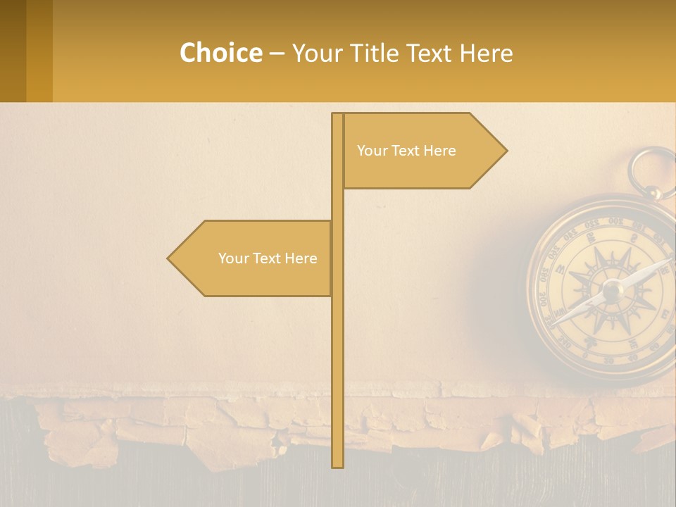 A Compass On Top Of A Piece Of Paper PowerPoint Template