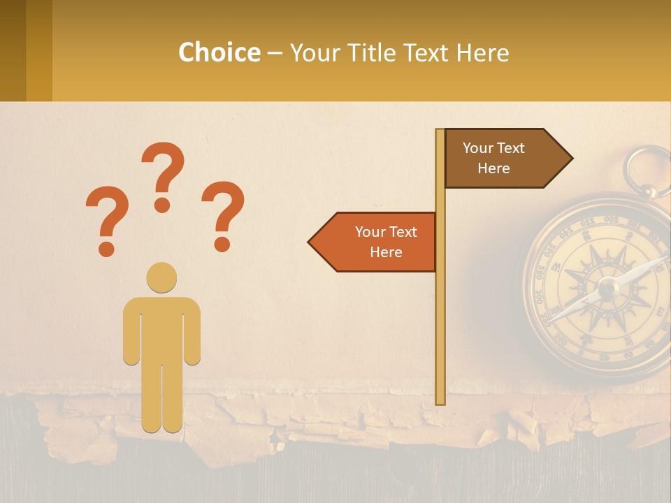 A Compass On Top Of A Piece Of Paper PowerPoint Template