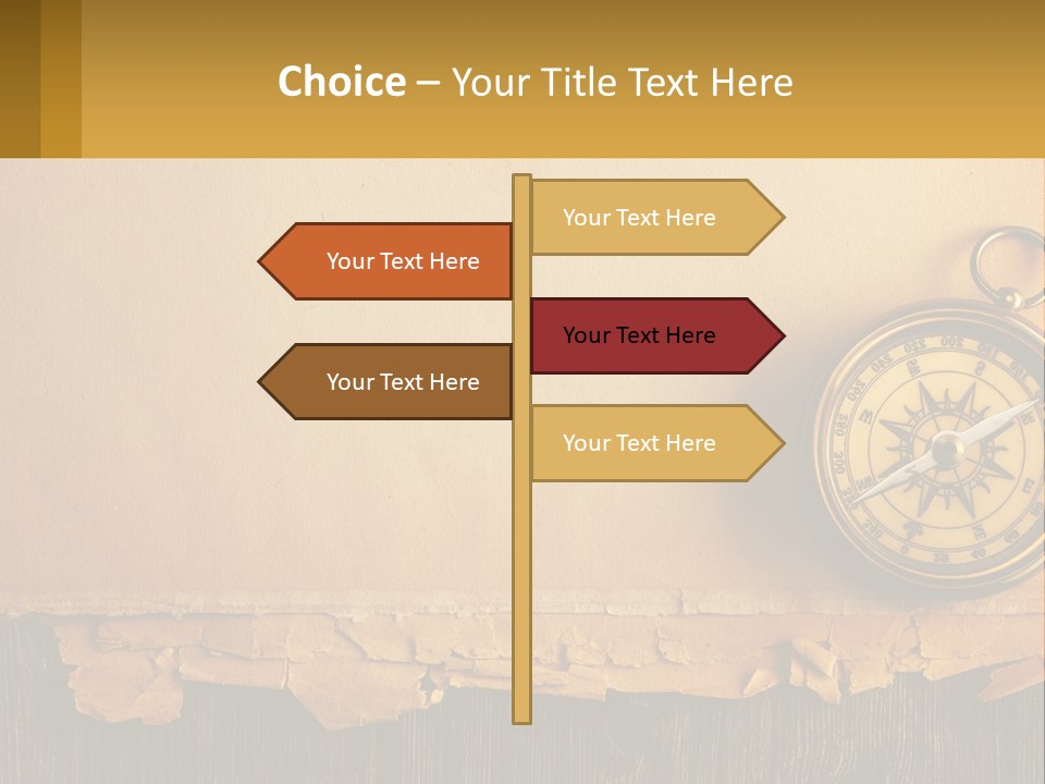 A Compass On Top Of A Piece Of Paper PowerPoint Template