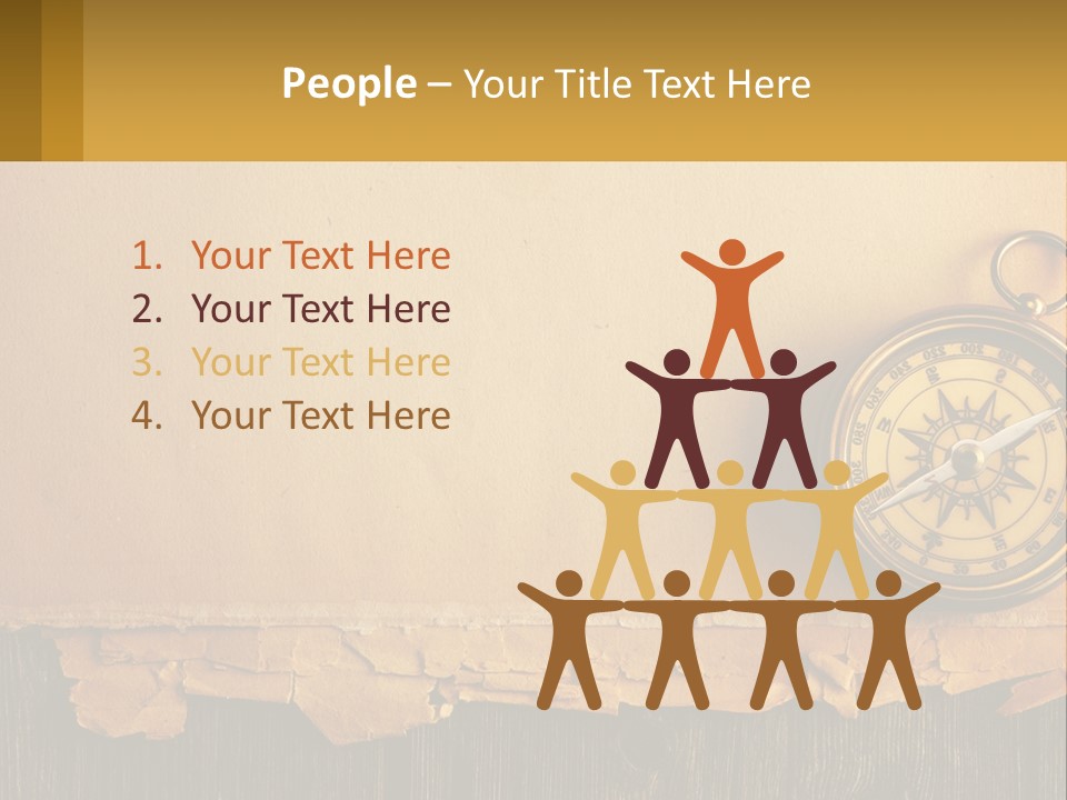 A Compass On Top Of A Piece Of Paper PowerPoint Template