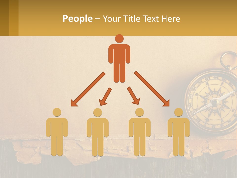 A Compass On Top Of A Piece Of Paper PowerPoint Template