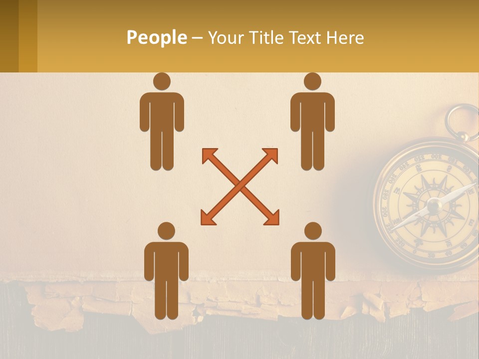 A Compass On Top Of A Piece Of Paper PowerPoint Template