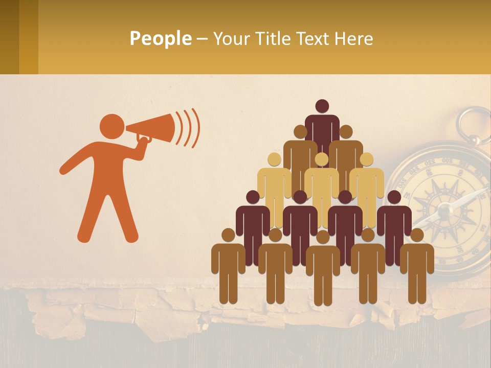 A Compass On Top Of A Piece Of Paper PowerPoint Template