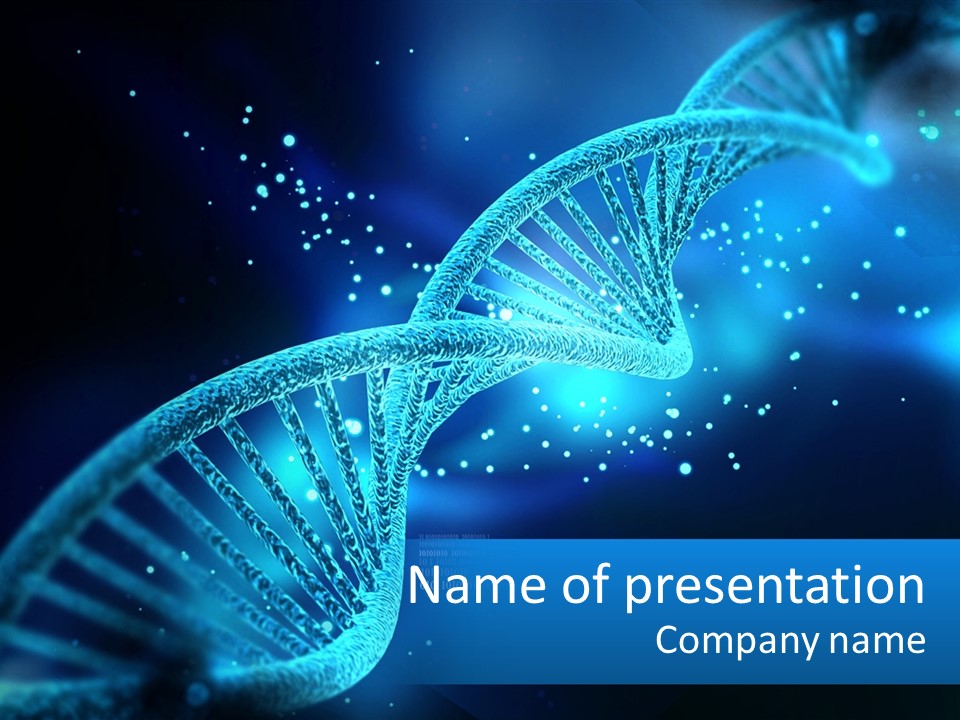 A Blue And Black Background With A Blue And White Structure PowerPoint Template