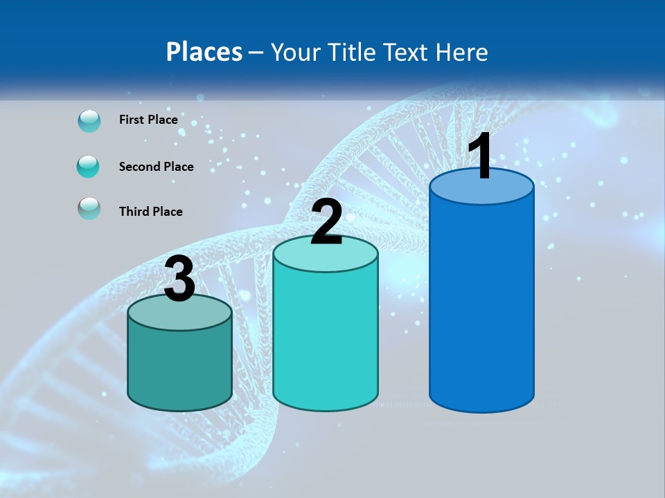 A Blue And Black Background With A Blue And White Structure PowerPoint Template