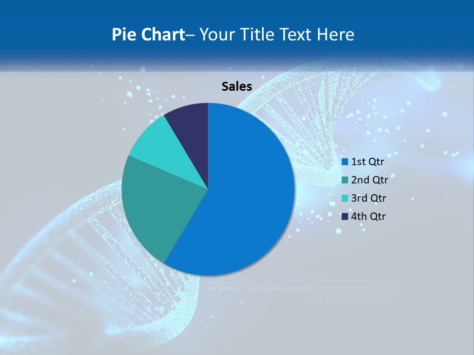 A Blue And Black Background With A Blue And White Structure PowerPoint Template