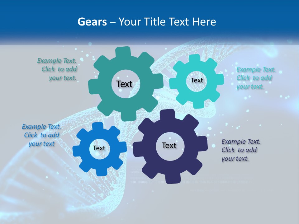 A Blue And Black Background With A Blue And White Structure PowerPoint Template