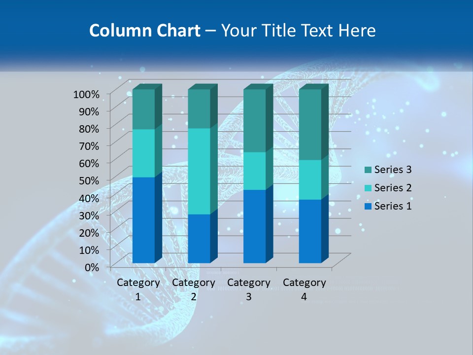 A Blue And Black Background With A Blue And White Structure PowerPoint Template