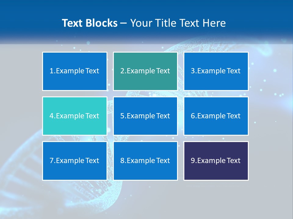 A Blue And Black Background With A Blue And White Structure PowerPoint Template