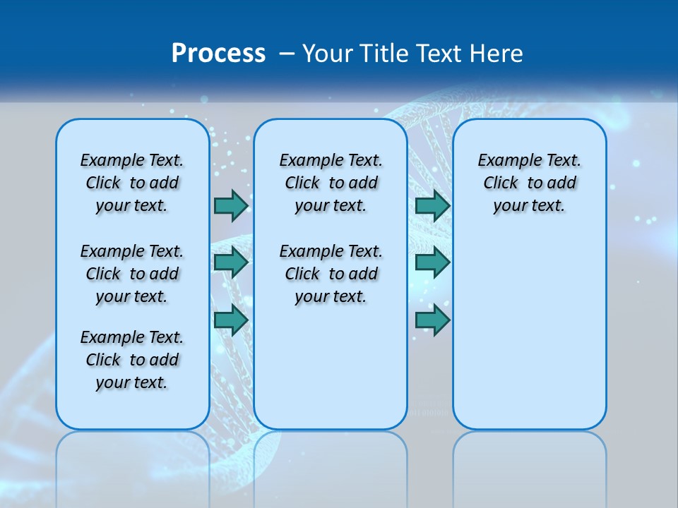 A Blue And Black Background With A Blue And White Structure PowerPoint Template
