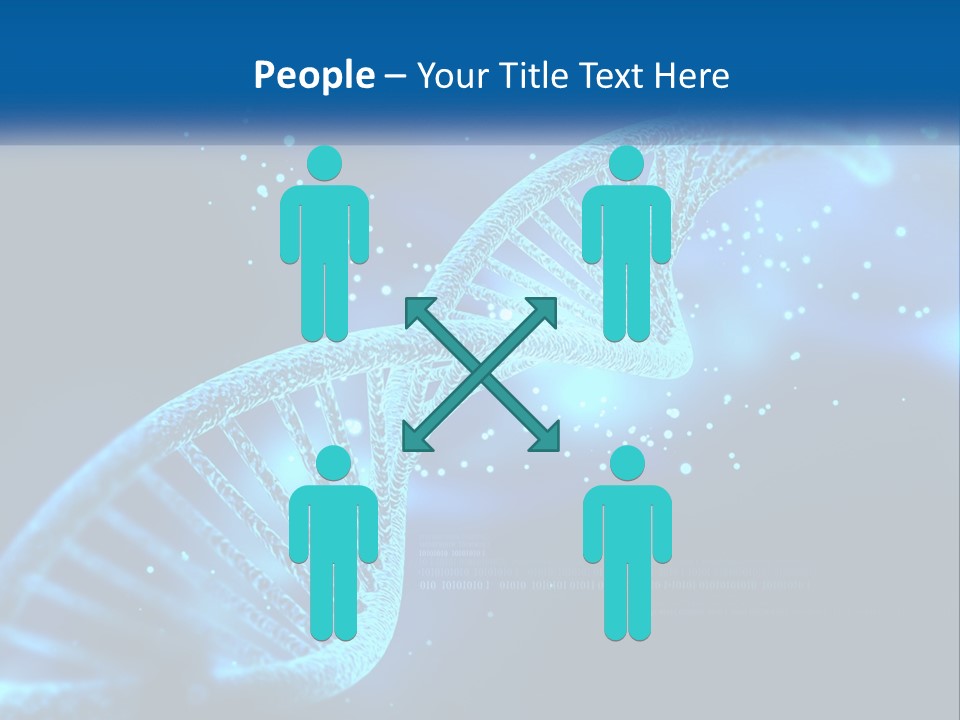 A Blue And Black Background With A Blue And White Structure PowerPoint Template