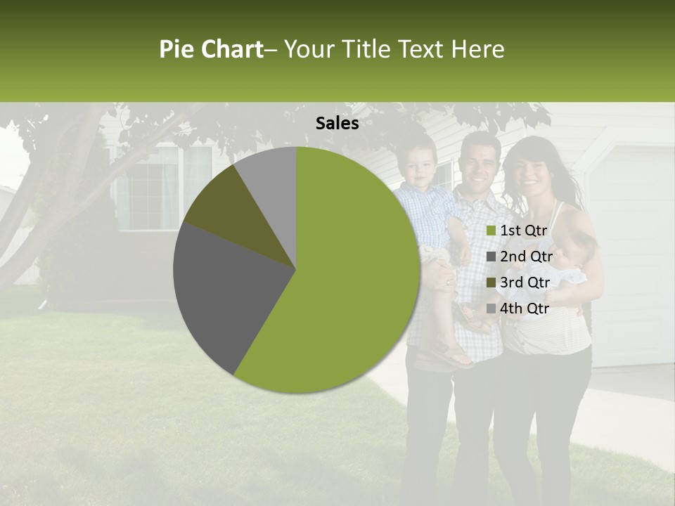 A Family Standing In Front Of A House PowerPoint Template