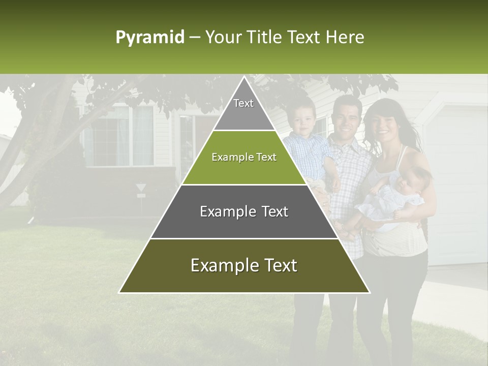 A Family Standing In Front Of A House PowerPoint Template
