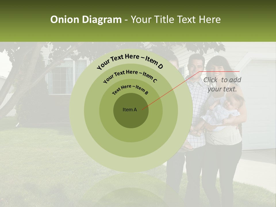 A Family Standing In Front Of A House PowerPoint Template