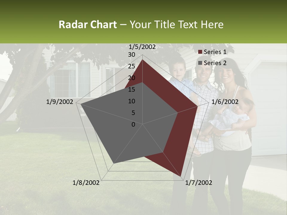 A Family Standing In Front Of A House PowerPoint Template