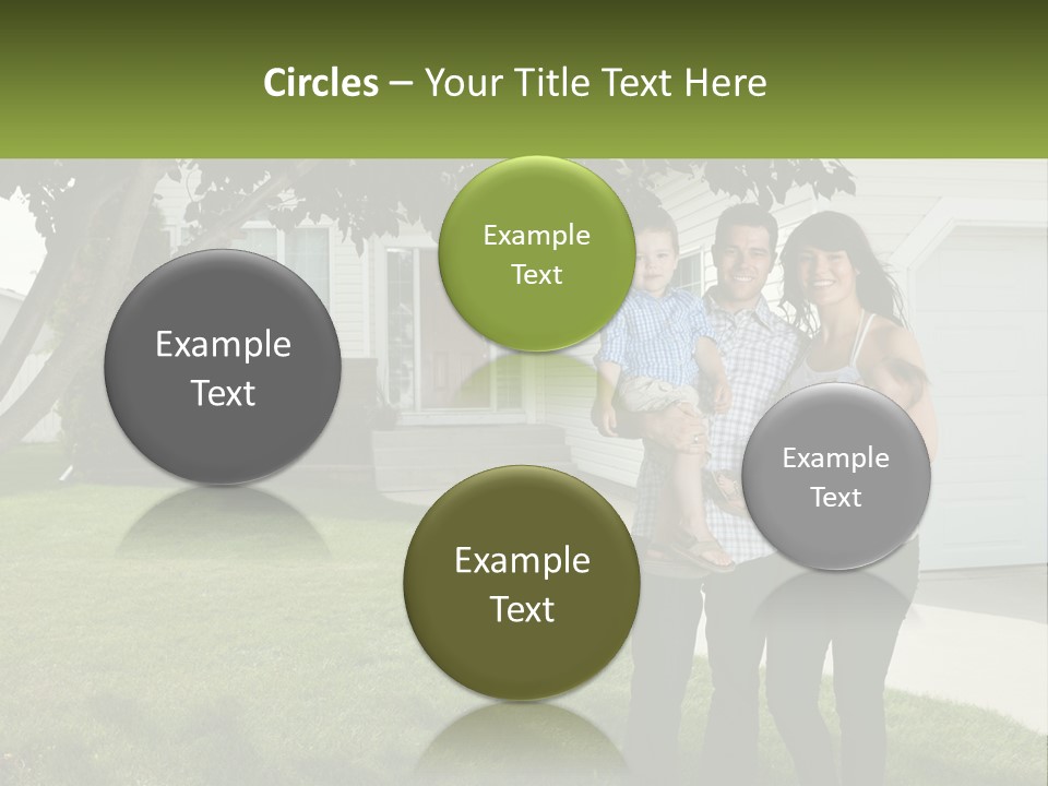 A Family Standing In Front Of A House PowerPoint Template