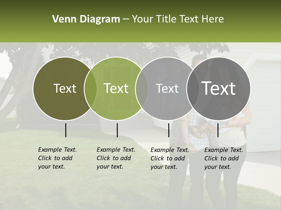 A Family Standing In Front Of A House PowerPoint Template