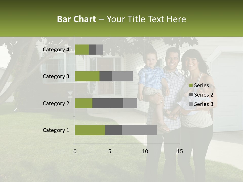 A Family Standing In Front Of A House PowerPoint Template