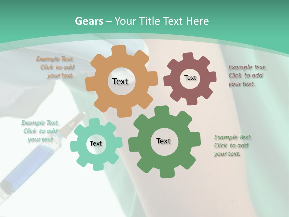 A Person In A Green Shirt Is Holding A Toothbrush PowerPoint Template