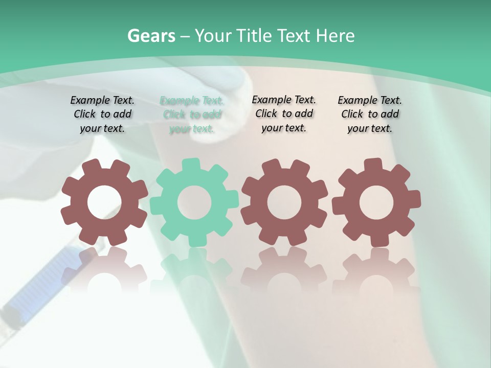 A Person In A Green Shirt Is Holding A Toothbrush PowerPoint Template