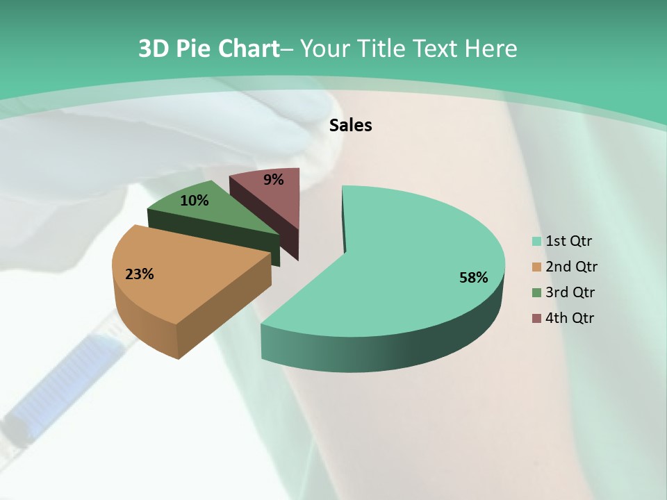 A Person In A Green Shirt Is Holding A Toothbrush PowerPoint Template