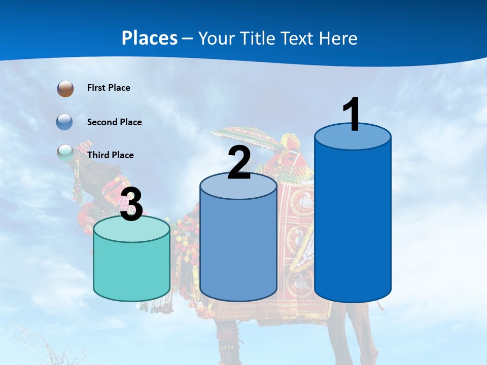 A Camel In The Desert With A Sky Background PowerPoint Template