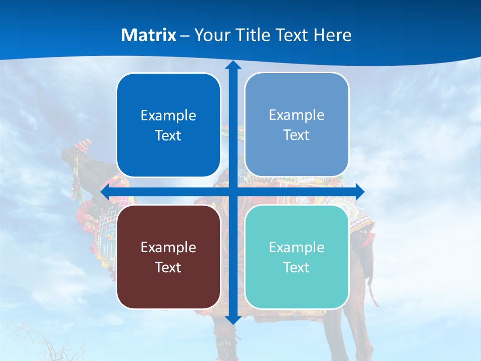 A Camel In The Desert With A Sky Background PowerPoint Template