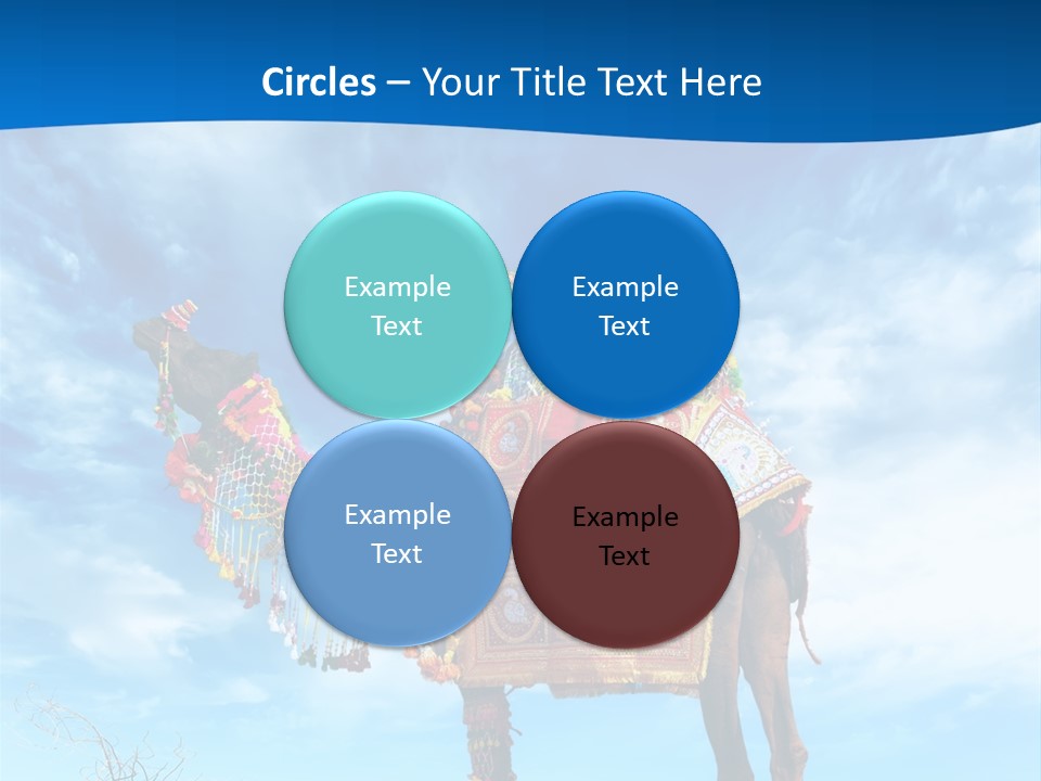 A Camel In The Desert With A Sky Background PowerPoint Template
