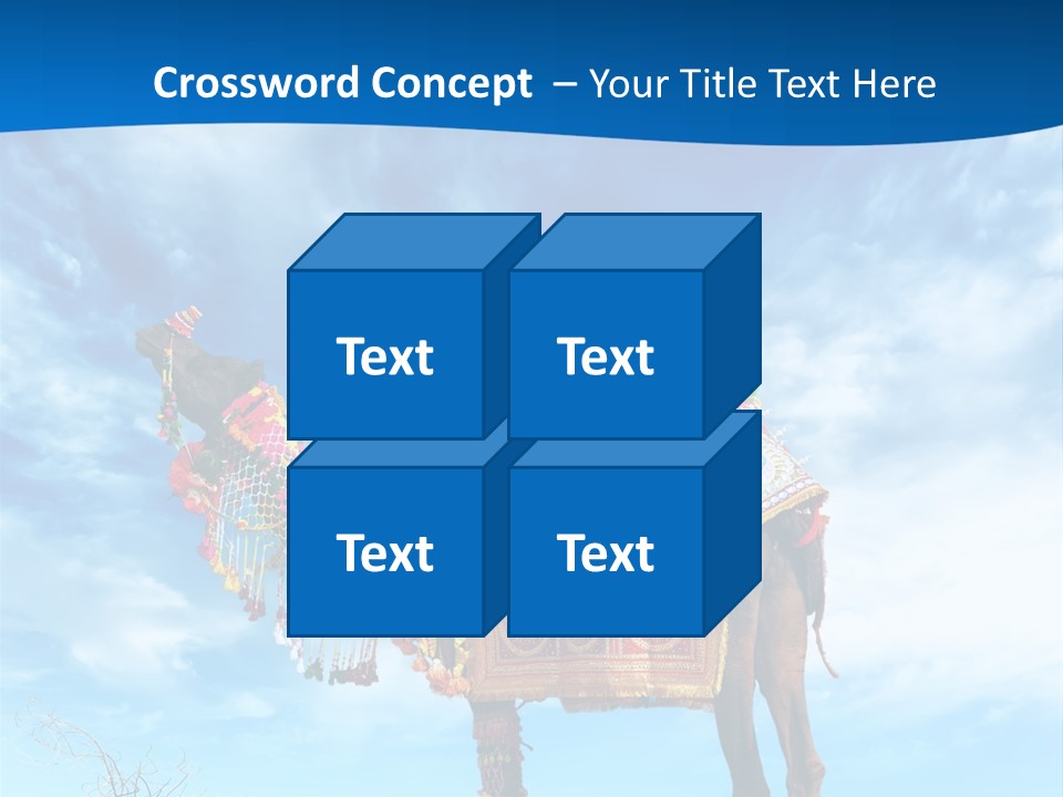 A Camel In The Desert With A Sky Background PowerPoint Template