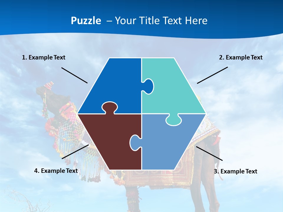 A Camel In The Desert With A Sky Background PowerPoint Template