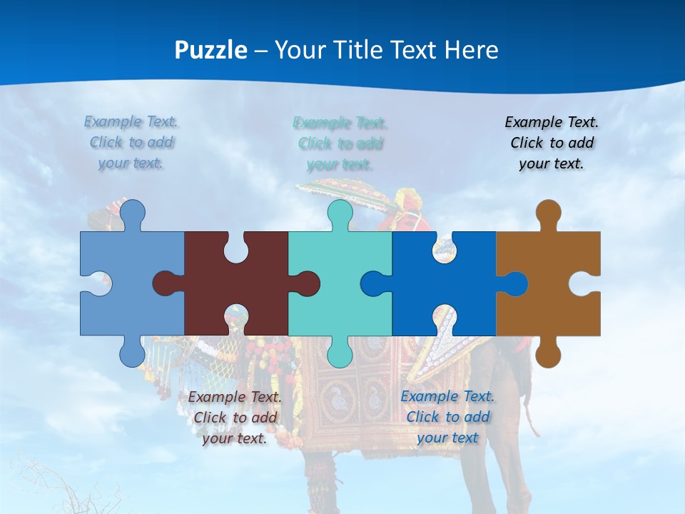 A Camel In The Desert With A Sky Background PowerPoint Template