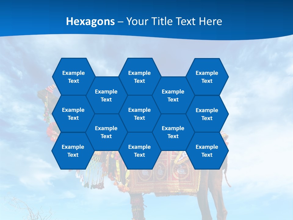 A Camel In The Desert With A Sky Background PowerPoint Template