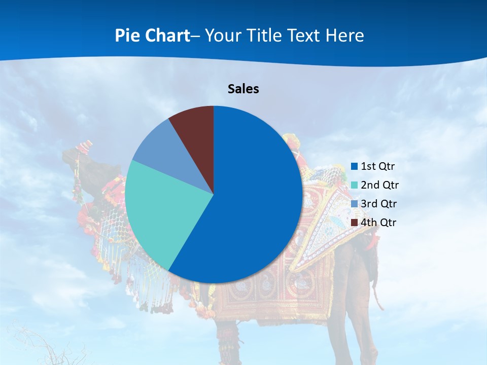 A Camel In The Desert With A Sky Background PowerPoint Template