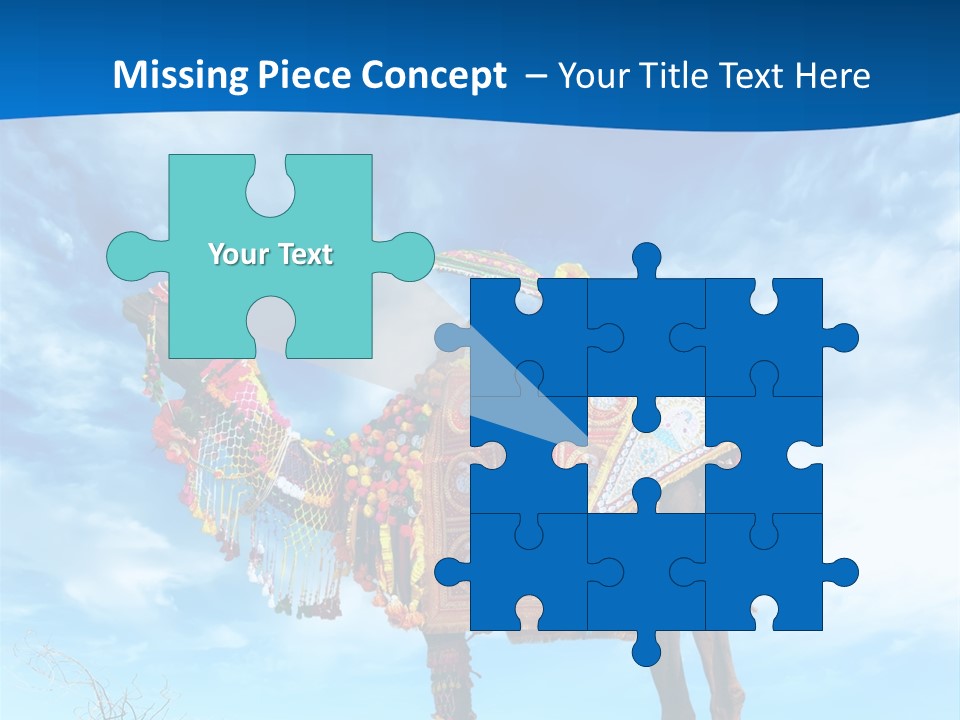 A Camel In The Desert With A Sky Background PowerPoint Template