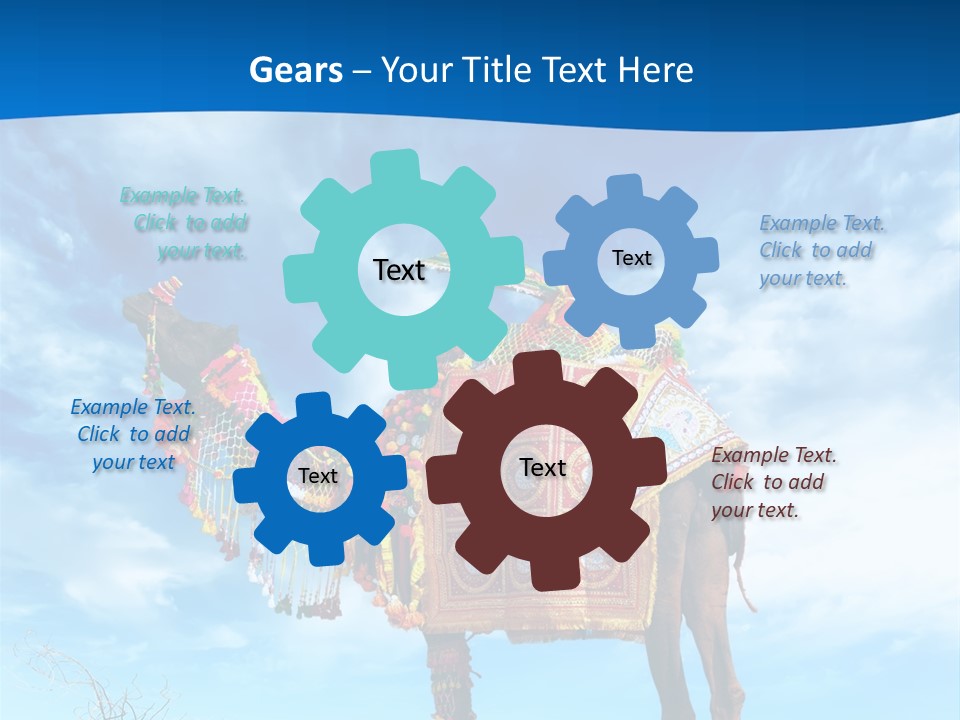 A Camel In The Desert With A Sky Background PowerPoint Template