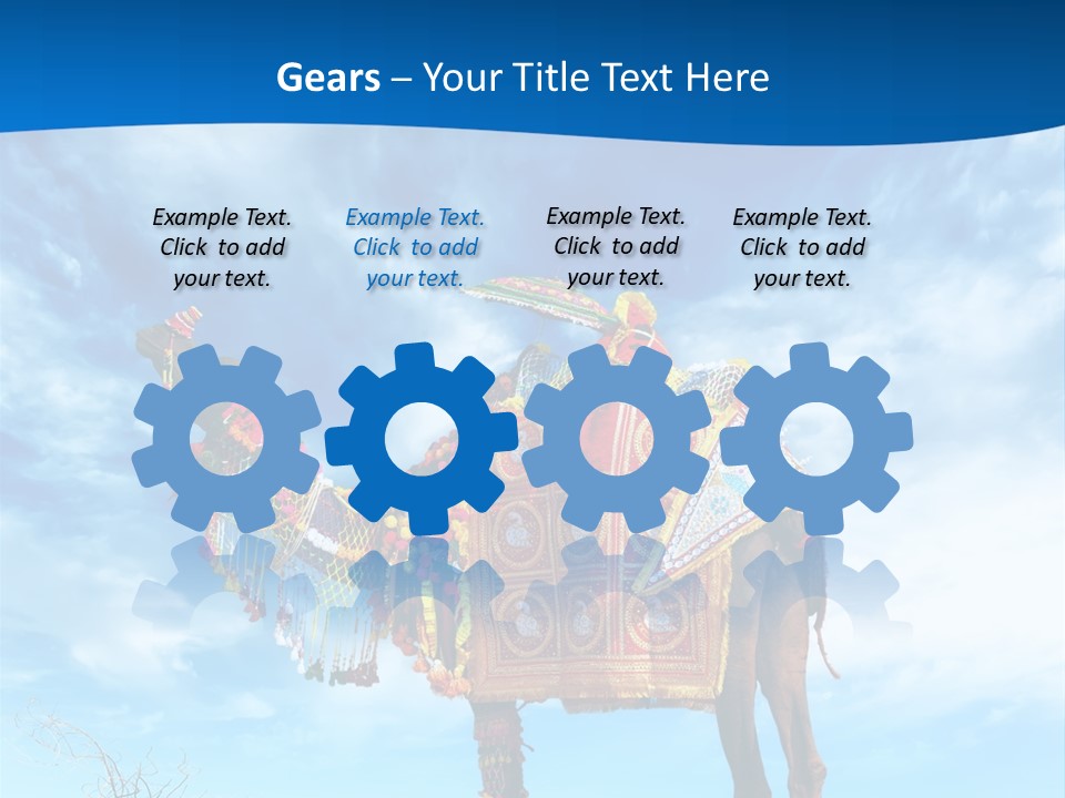 A Camel In The Desert With A Sky Background PowerPoint Template