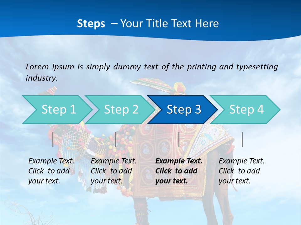 A Camel In The Desert With A Sky Background PowerPoint Template