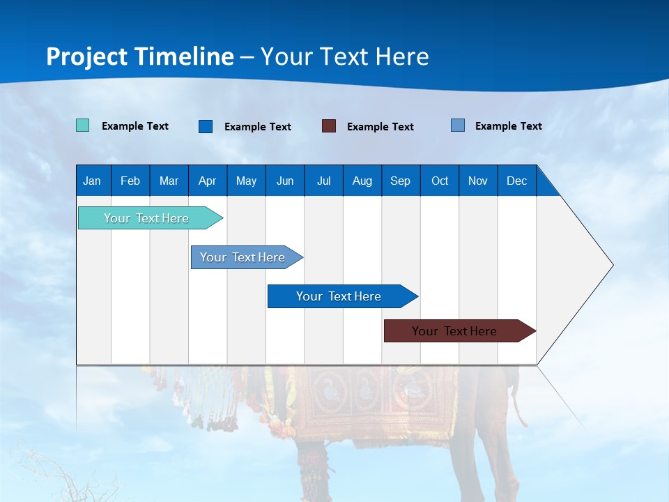 A Camel In The Desert With A Sky Background PowerPoint Template