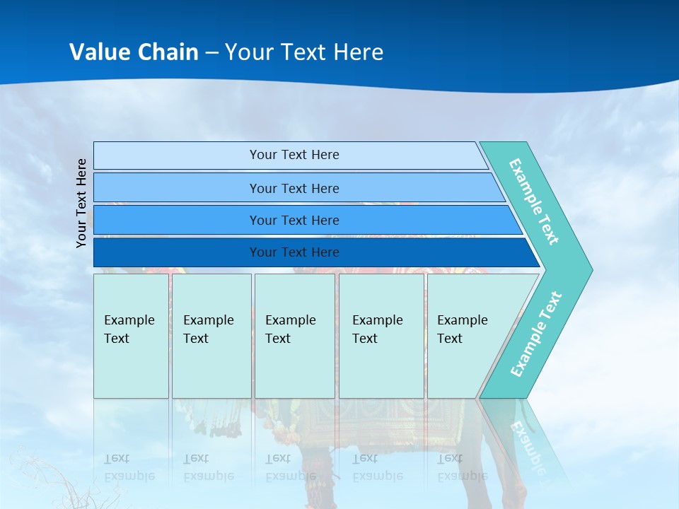 A Camel In The Desert With A Sky Background PowerPoint Template