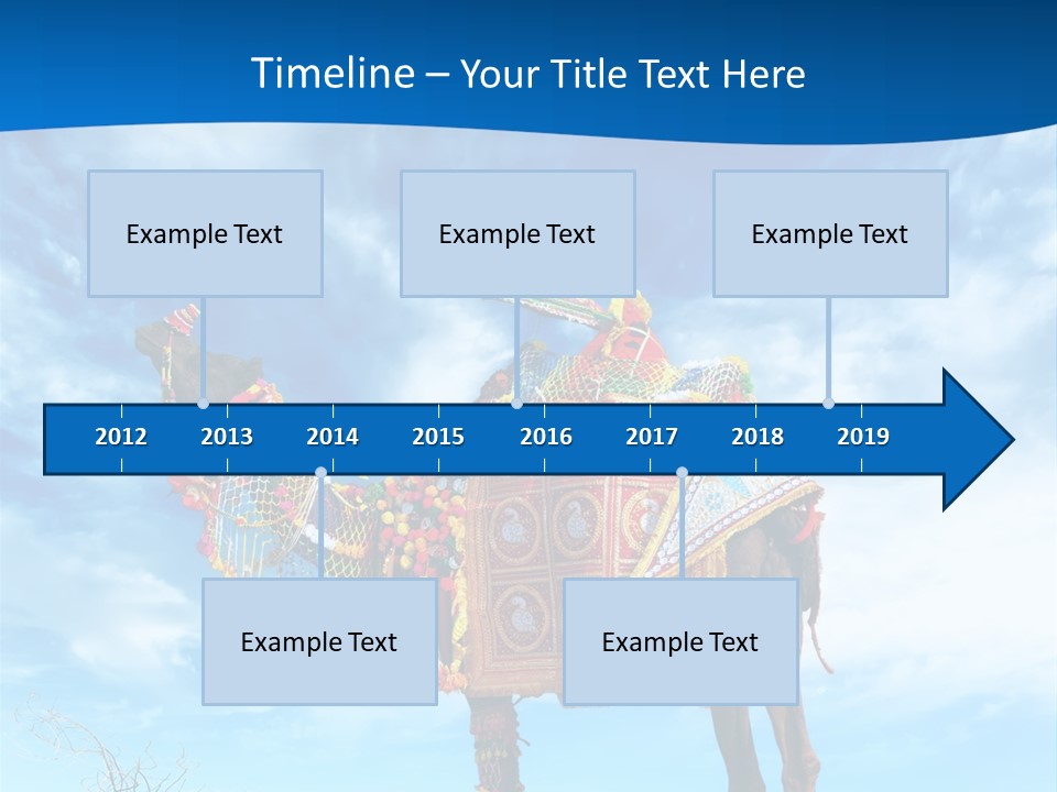 A Camel In The Desert With A Sky Background PowerPoint Template
