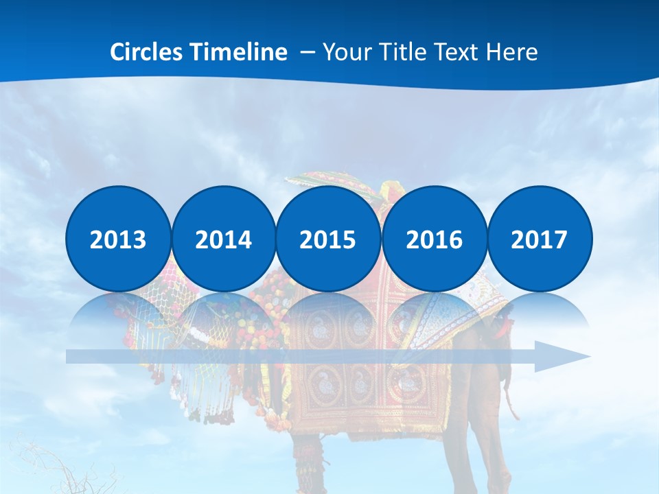 A Camel In The Desert With A Sky Background PowerPoint Template