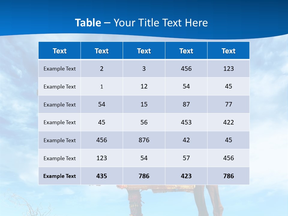 A Camel In The Desert With A Sky Background PowerPoint Template