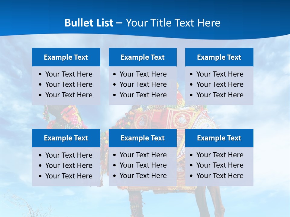 A Camel In The Desert With A Sky Background PowerPoint Template