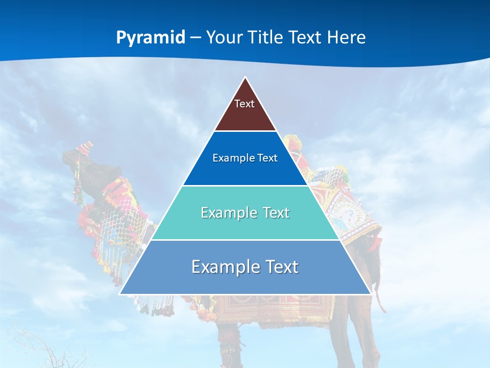 A Camel In The Desert With A Sky Background PowerPoint Template