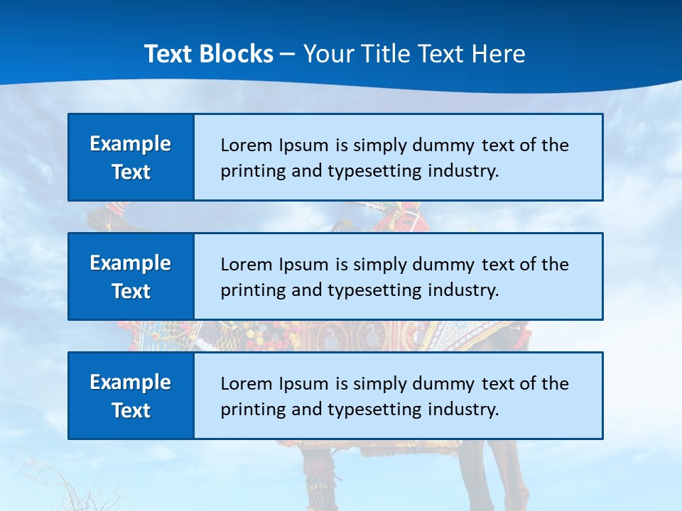 A Camel In The Desert With A Sky Background PowerPoint Template