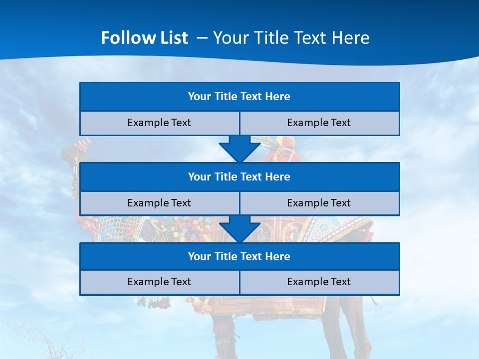 A Camel In The Desert With A Sky Background PowerPoint Template