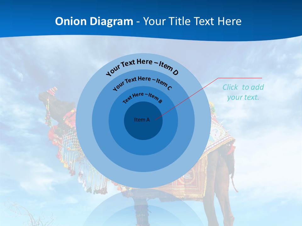 A Camel In The Desert With A Sky Background PowerPoint Template