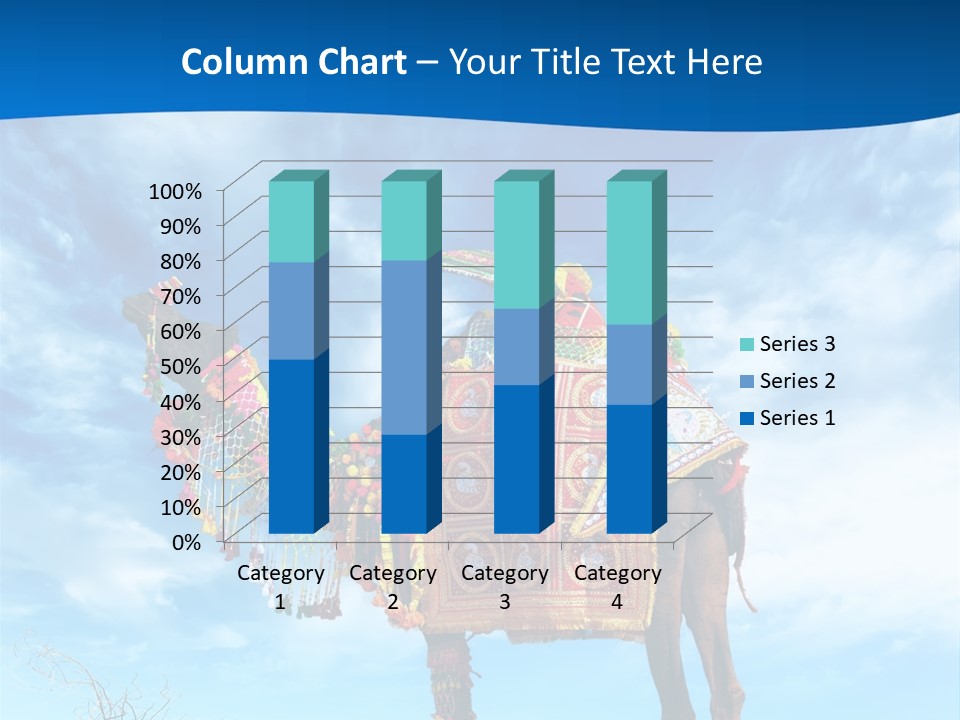 A Camel In The Desert With A Sky Background PowerPoint Template